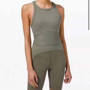 Lululemon Distressed Stripe Emboss Army Green